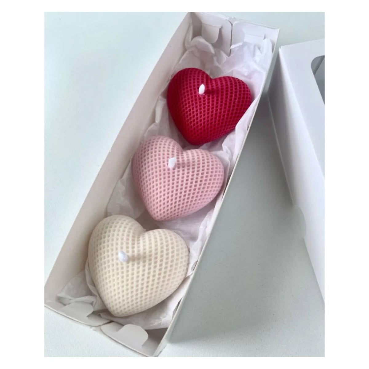❤️ Love Trio — Heart Candle Set