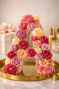 🌷 The Floral Initial Candle - connect on WhatsApp to customise