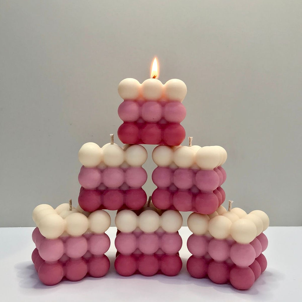 Bubble blush candle