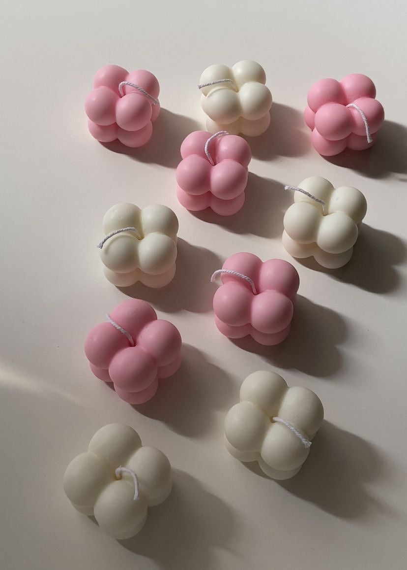 Mini bubble candle - set of 4