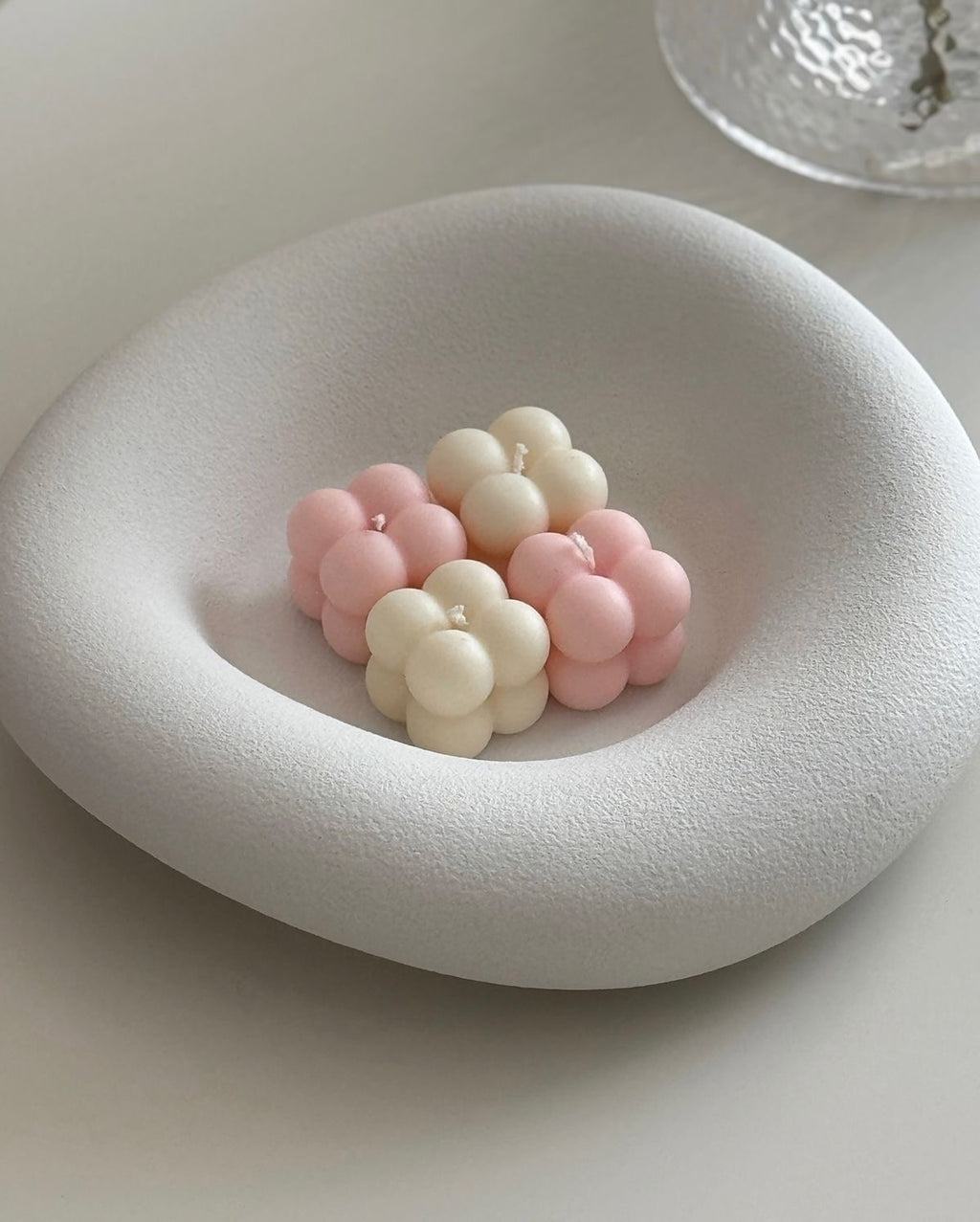 Mini bubble candle - set of 4