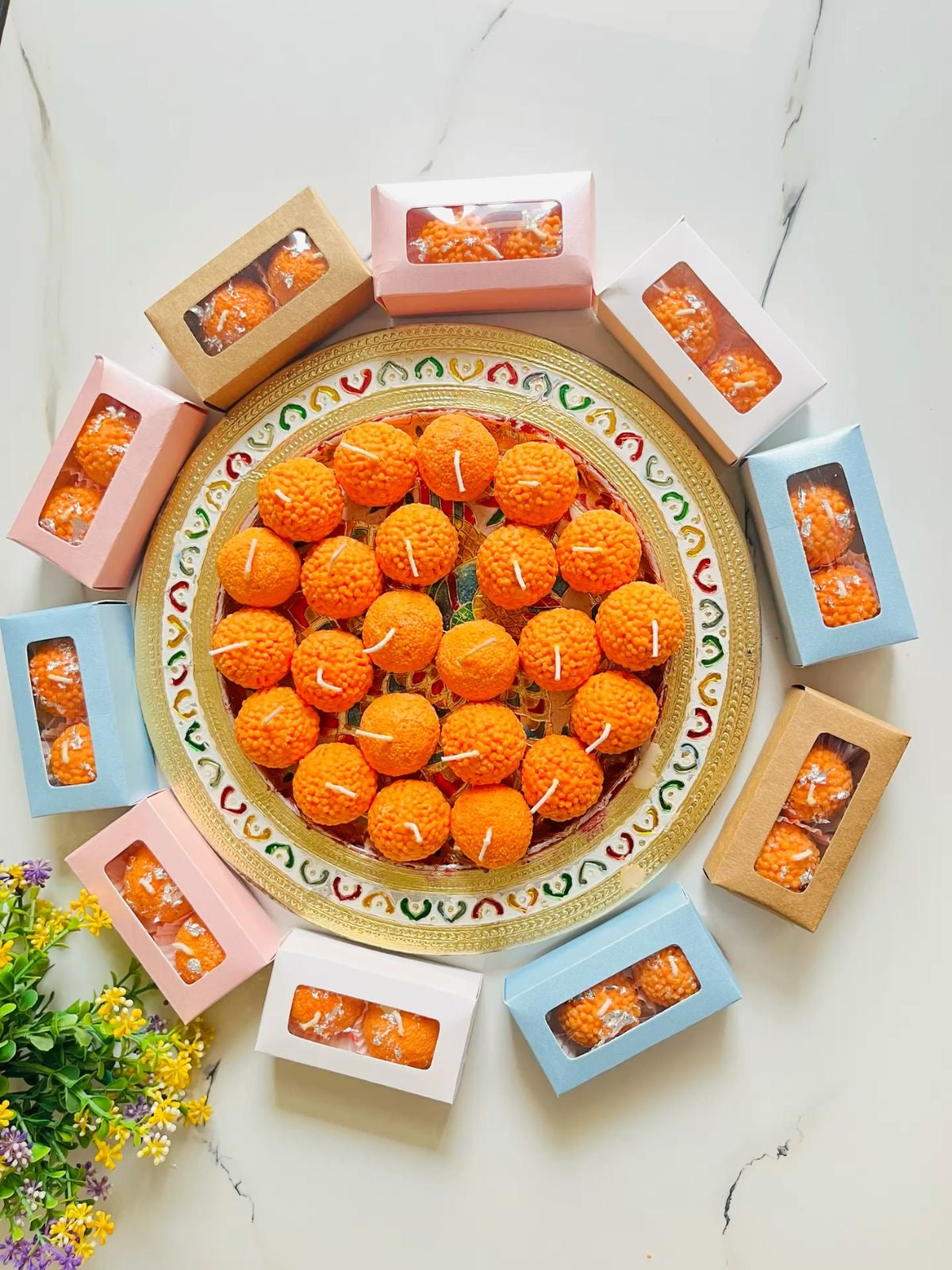 Laddu Candle — Set of 4