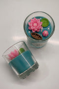 Lotus Serenity — Glass Candle 🪷