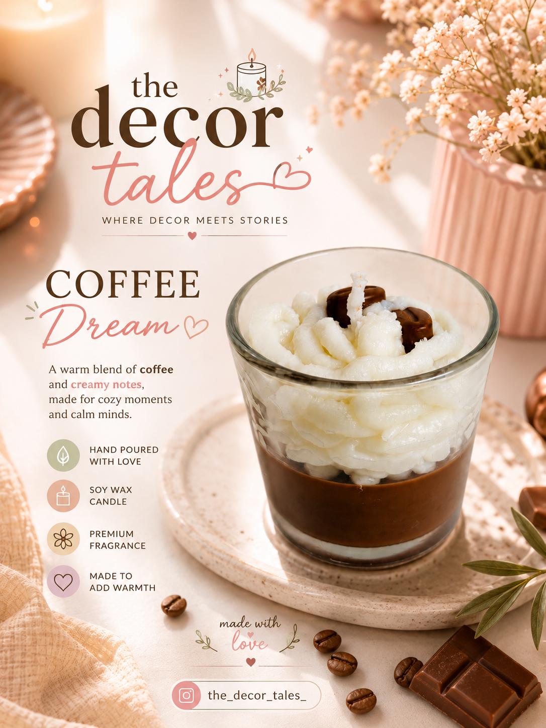 Coffee Dream Dessert Candle by Decortales