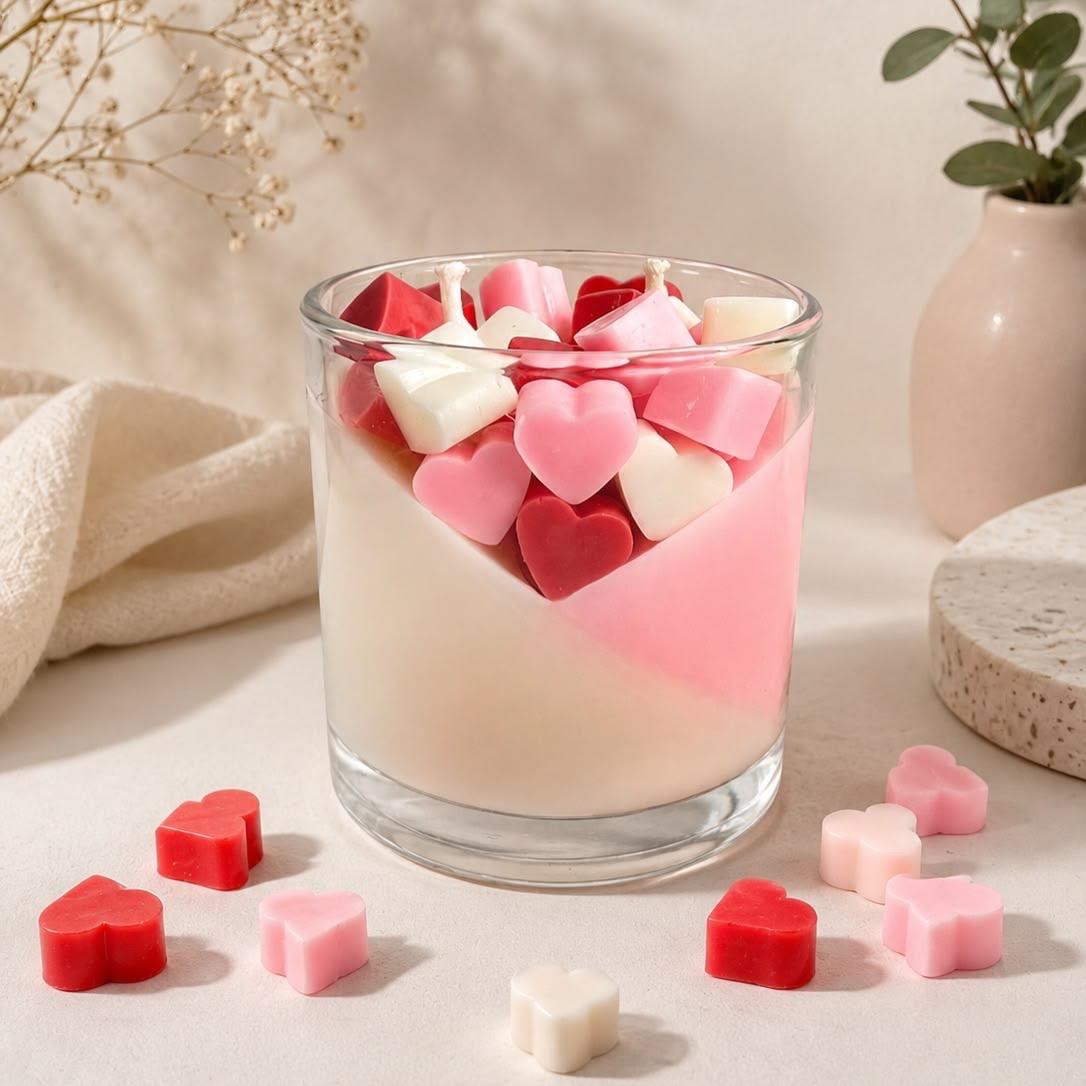 Love Struck Heart Chunk Jar Candle by Decortales