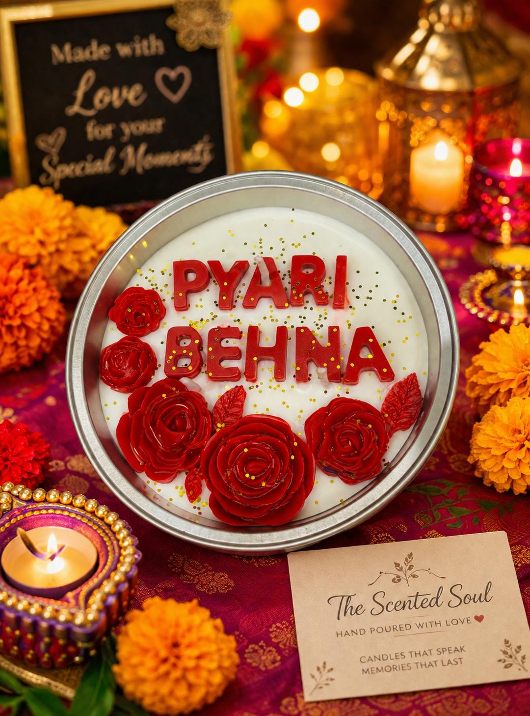 Pyari Behna Festive Candle by Decortales