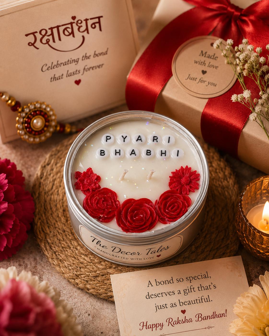 Pyari Bhabhi Rakhi Candle by Decortales