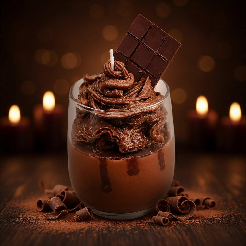 Chocolate Indulgence Dessert Candle by Decortales