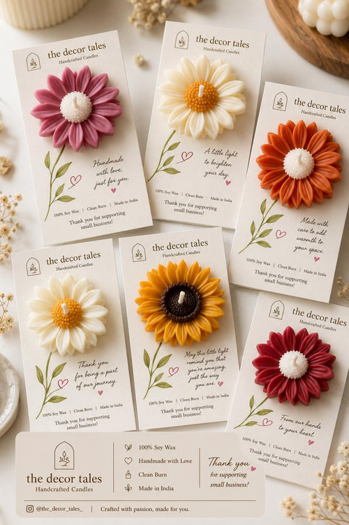 Bloom Card Candle — Floral Gift Card Candle by Decortales