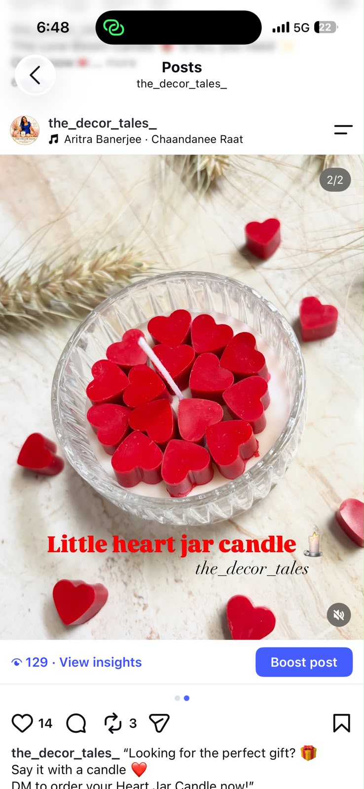 Little Heart Jar Candle by Decortales