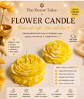 Golden Bloom Flower Candle by Decortales