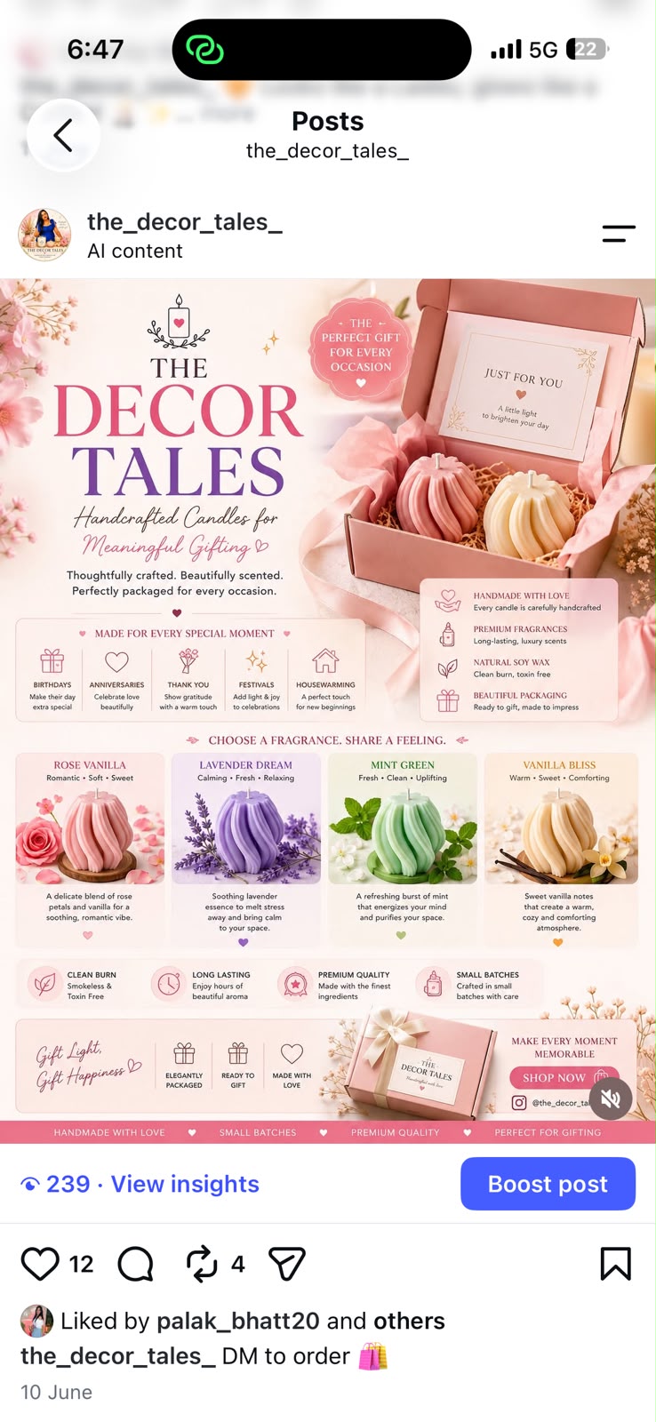 Twisted Bubble Candle Gift Box by Decortales