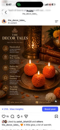 Laddu Candle — Set of 3 by Decortales