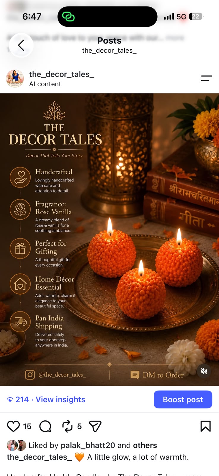 Laddu Candle — Set of 3 by Decortales