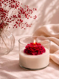 Scarlet Peony Jar Candle by Decortales