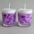 Lavender Heart Votive Candle — Set of 2 by Decortales